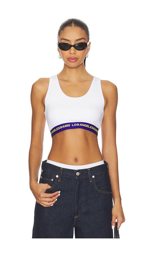 terez x revolve rams rib logo elastic bra in white. - size xs (also in xxs)