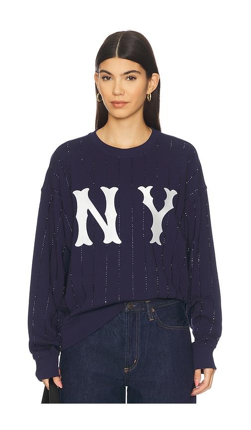 terez x revolve yankees gem pinstripe sweatshirt in navy. - size xs (also in xxs)