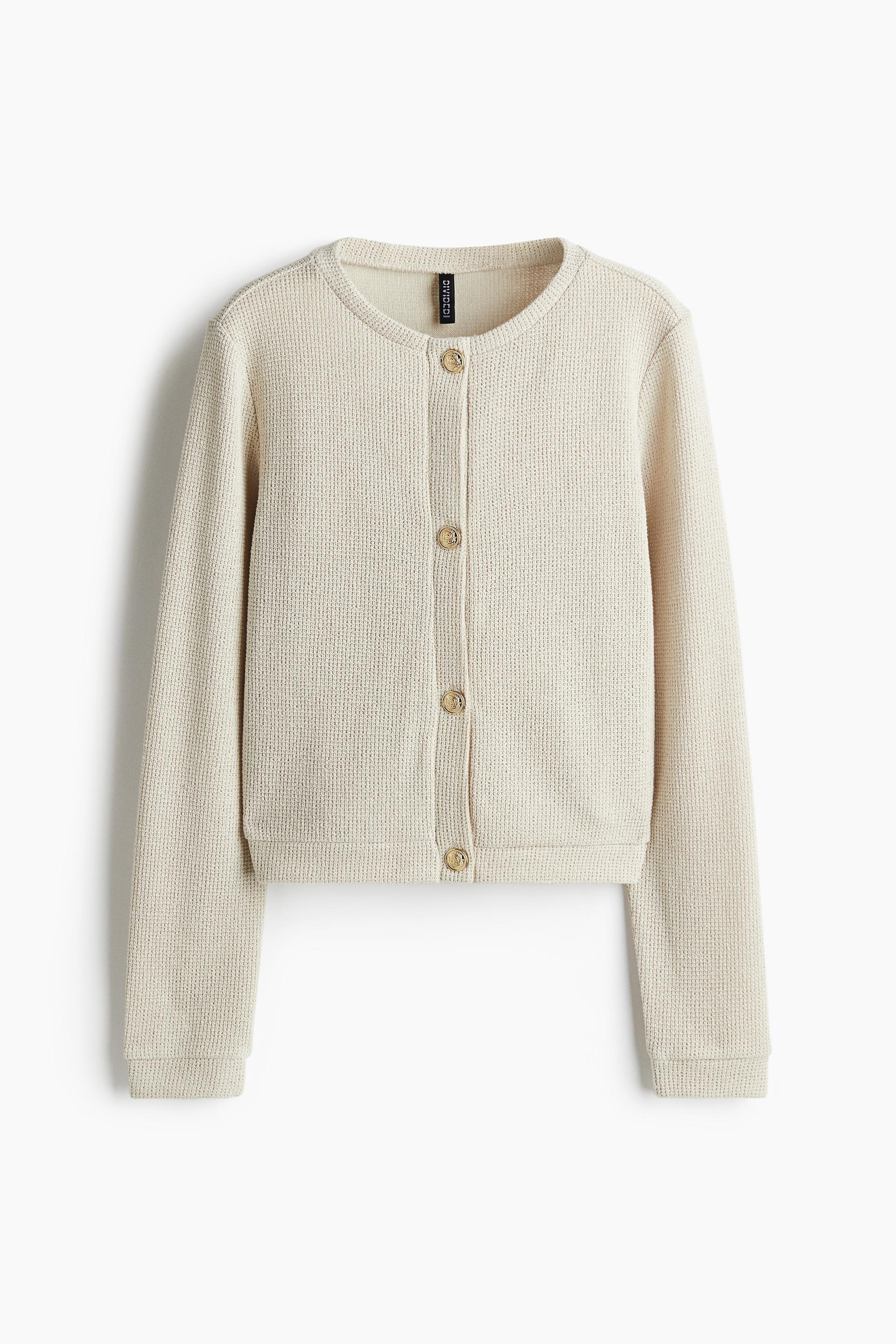 textured jersey cardigan
