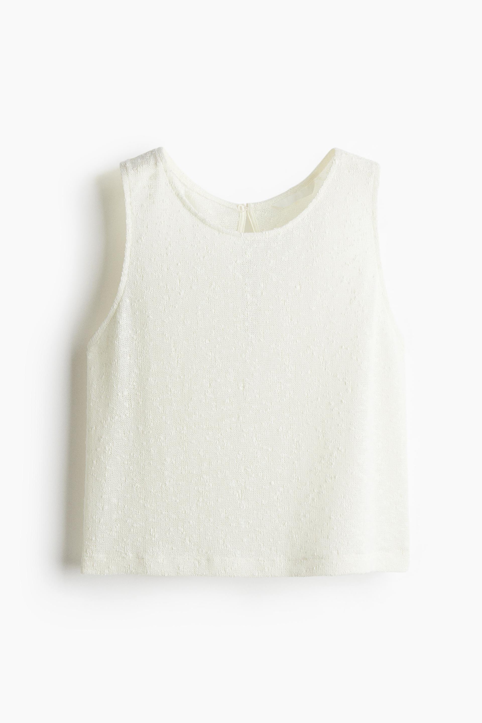 textured-knit tank top