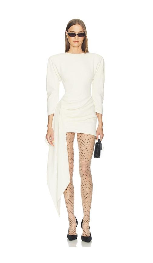 the andamane amanda ruched mini dress in cream. - size 38/xs (also in 40/s)
