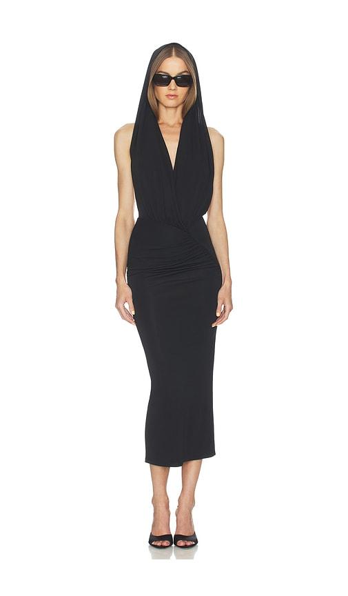 the andamane annie hooded dress in black. - size 40/s (also in 42/m)