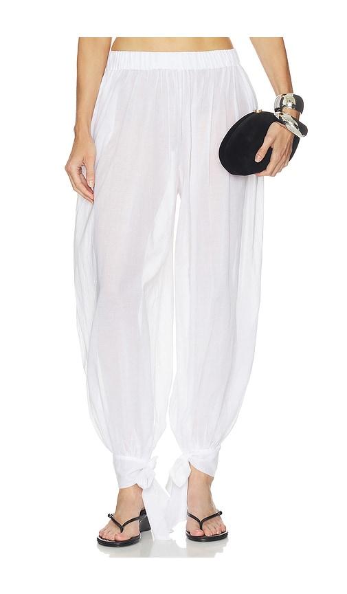 the andamane noor tied up maxi pants in white. - size 38/xs (also in 40/s, 42/m)