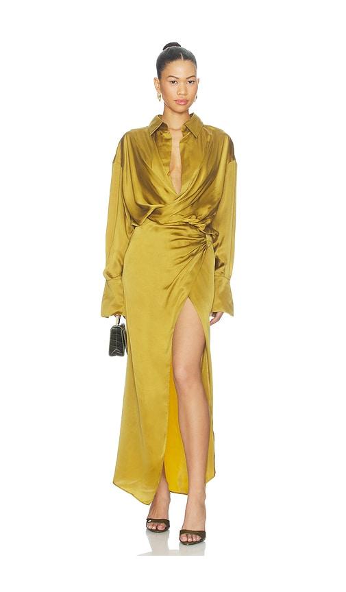 the andamane paloma shirt maxi dress in mustard. - size 38/xs (also in 40/s, 42/m, 44/l)