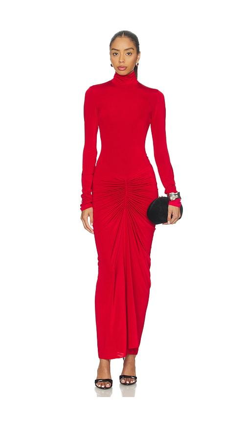 the andamane warwick maxi turtleneck maxi dress in red. - size 38/xs (also in 40/s)