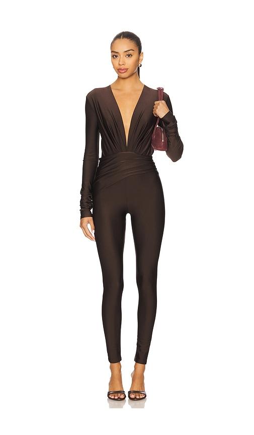 the andamane zelda jumpsuit in chocolate. - size 40/s (also in 42/m)