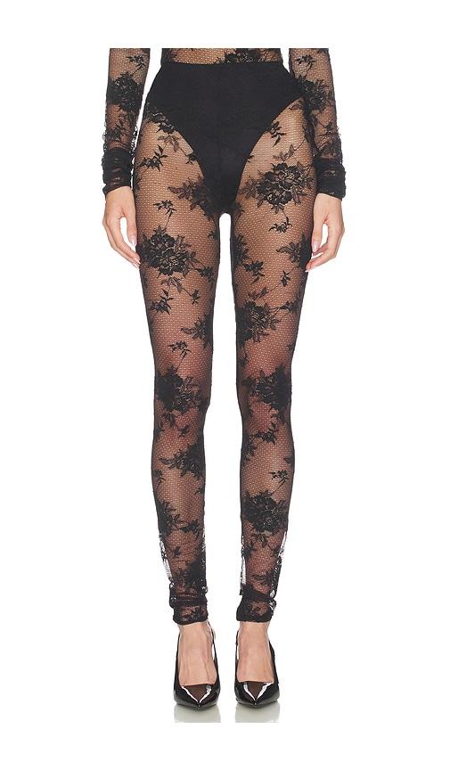 the andamane zillah lace leggings in black. - size 38/xs (also in 40/s, 42/m, 44/l)