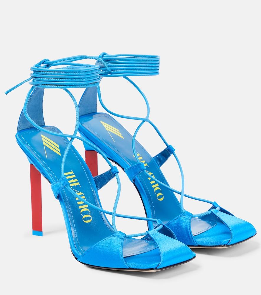 the attico adele lace-up satin sandals