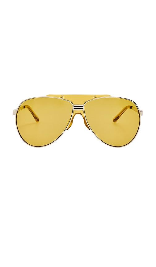 the attico amelia sunglasses in yellow.