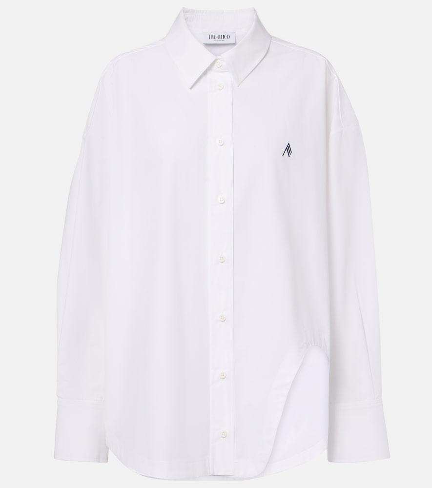 the attico asymmetric cotton poplin shirt