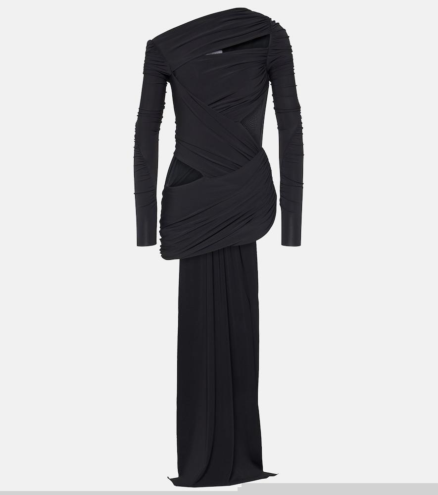 the attico asymmetrical draped top