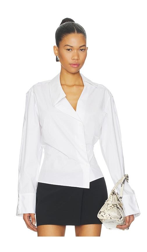 the attico asymmetrical shirt in white. - size 40 (also in 42)