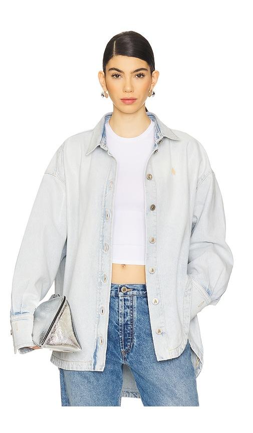 the attico blouson top in blue. - size 36 (also in 38, 40, 42, 44)