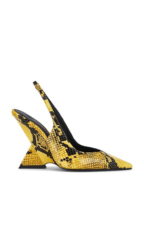 the attico cheope 105mm slingback heel in yellow. - size 36 (also in 36.5, 37)