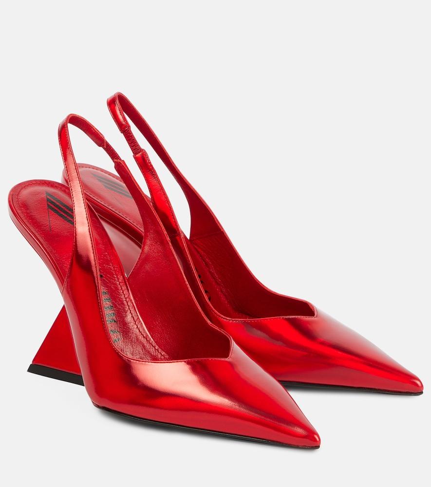 the attico cheope leather slingback pumps