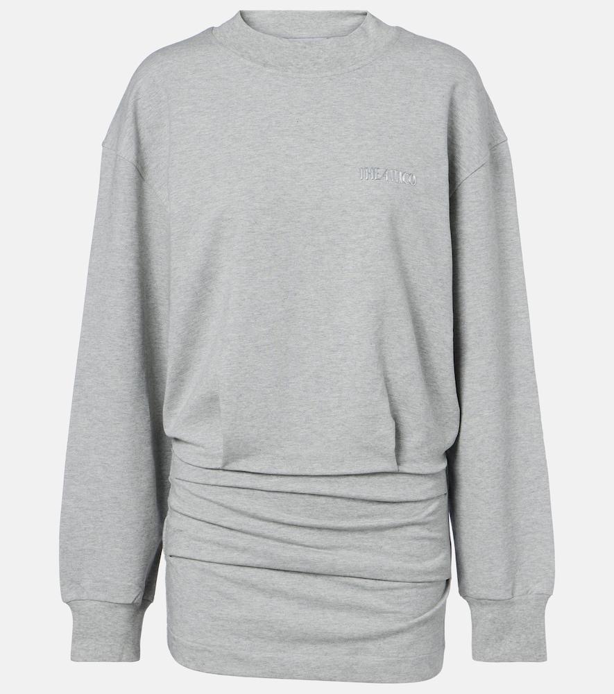 the attico cotton-blend jersey sweatshirt dress