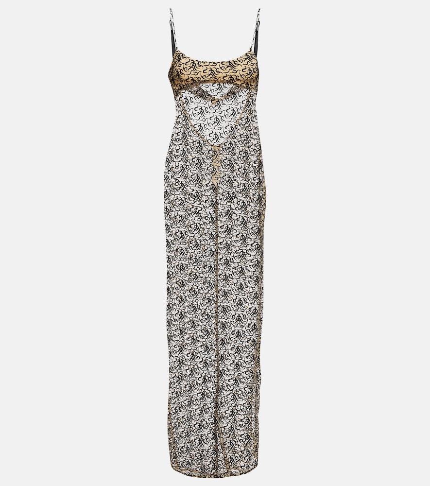 the attico cotton-blend maxi dress