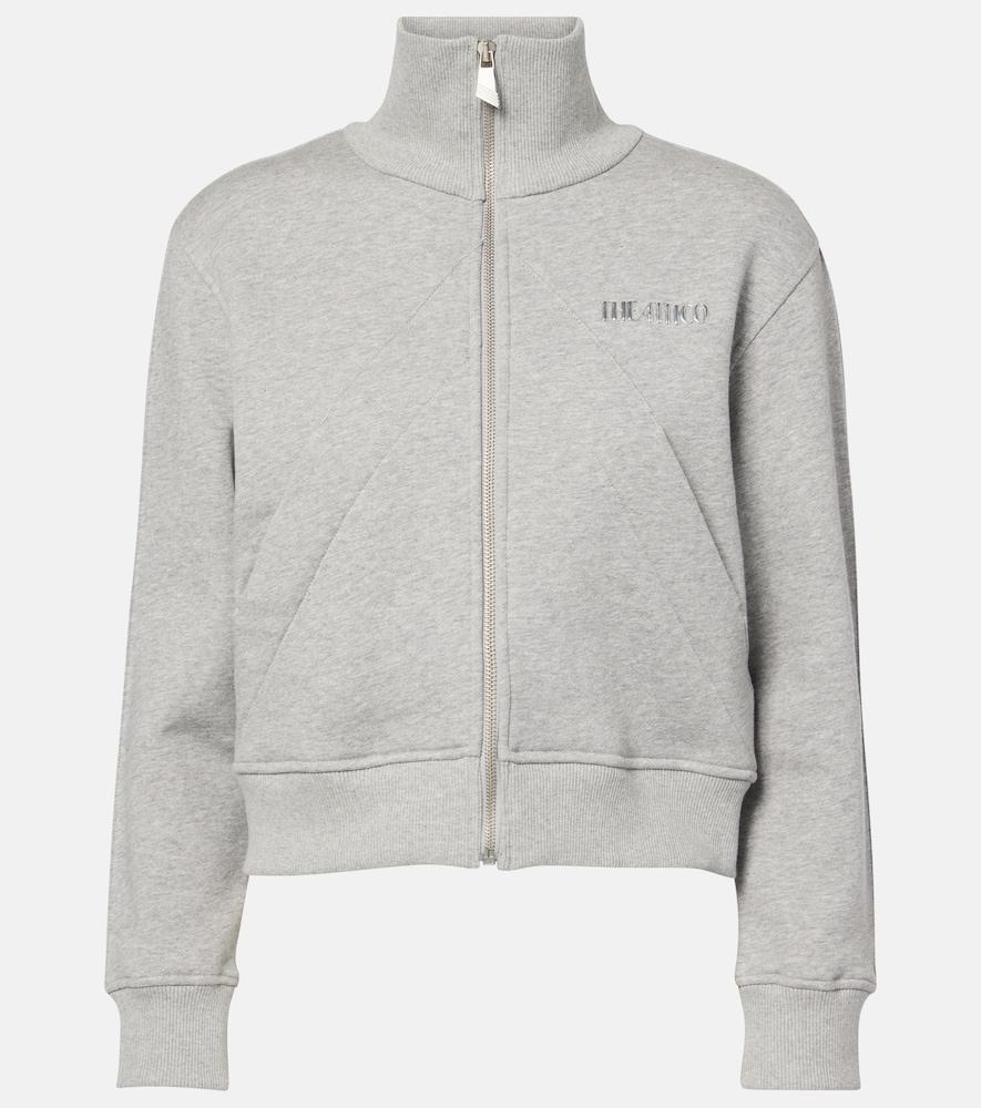 the attico cotton fleece track jacket