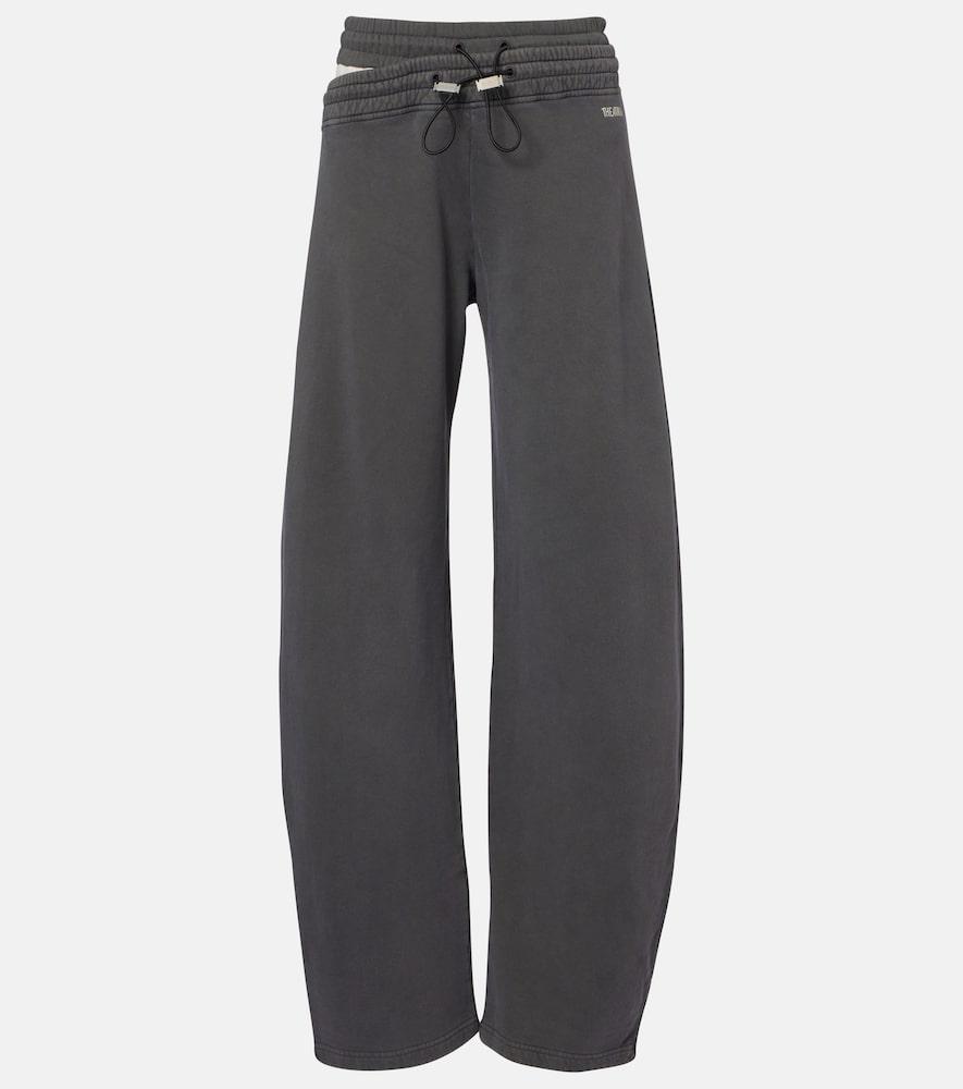 the attico cotton jersey barrel-leg sweatpants