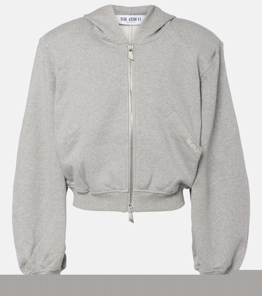 the attico cotton jersey hoodie
