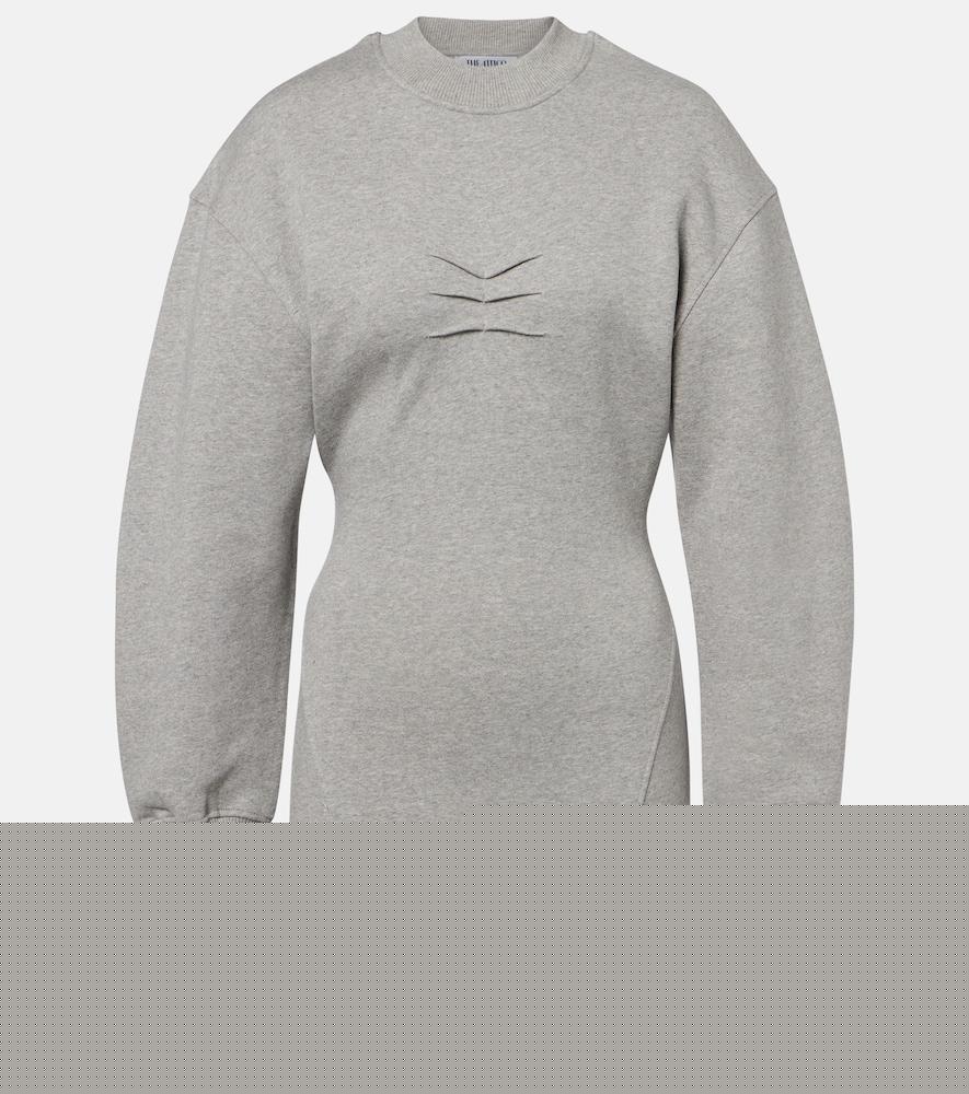 the attico cotton jersey sweatshirt dress
