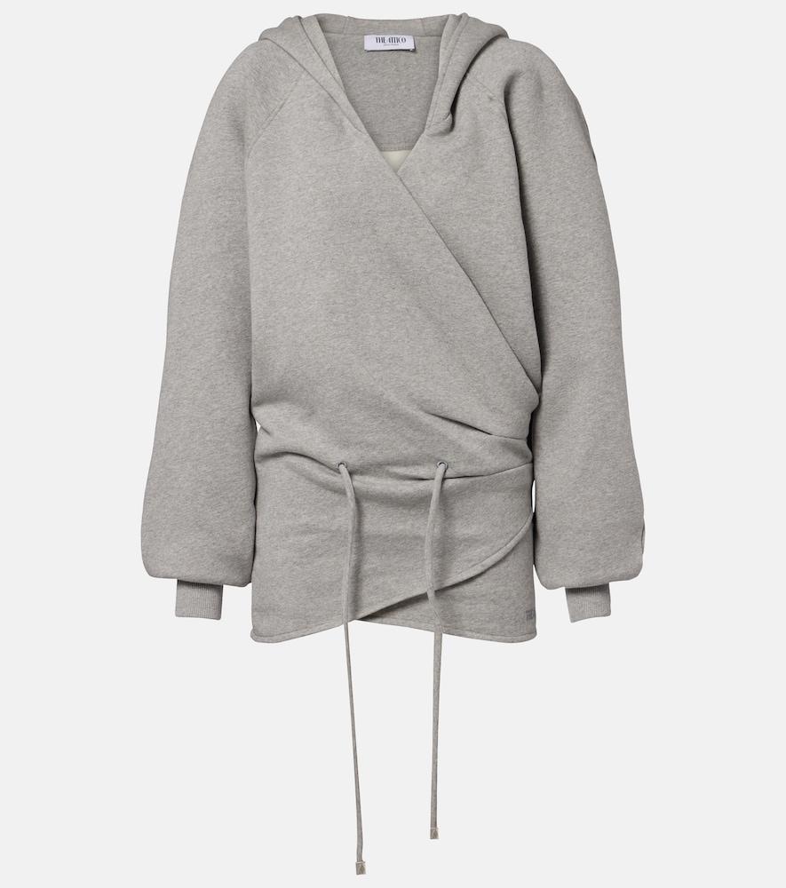 the attico cotton jersey sweatshirt dress