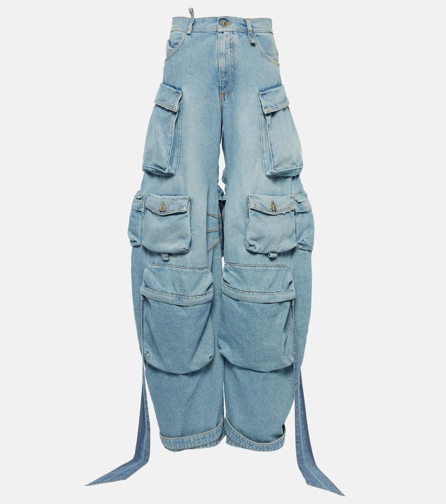the attico cutout cargo jeans