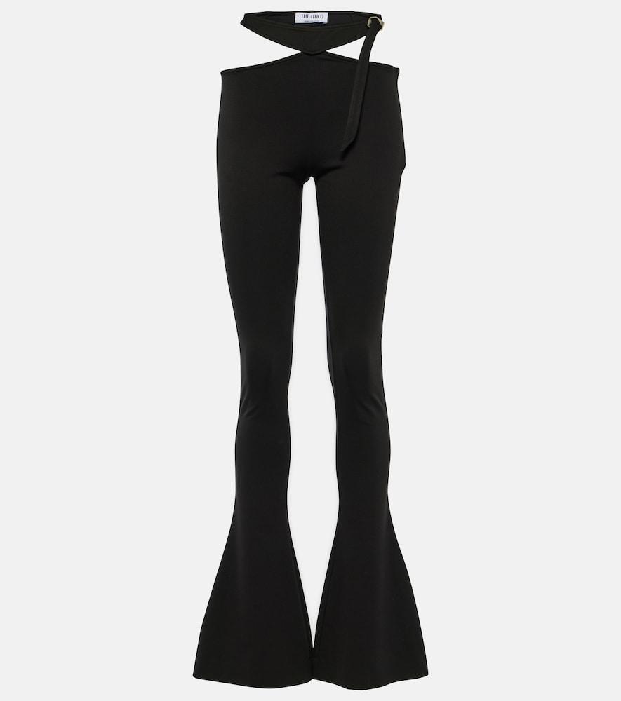 the attico cutout jersey flared pants