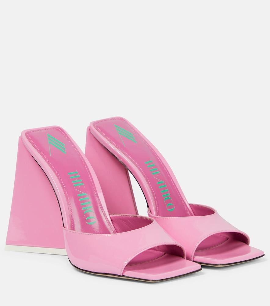 the attico devon patent leather mules