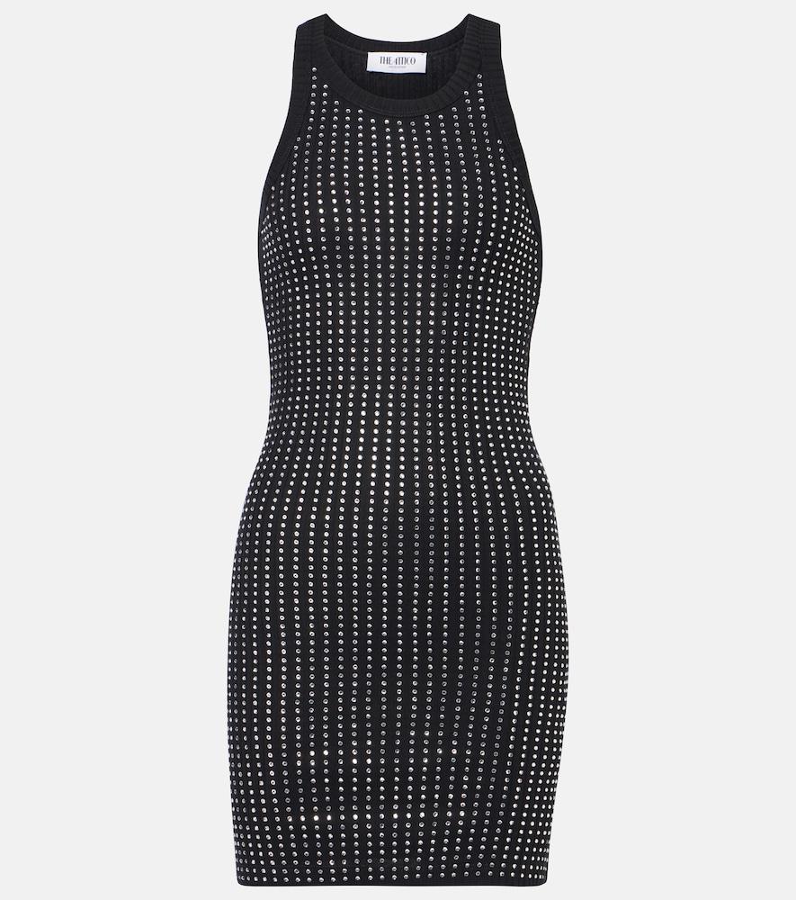 the attico embellished cotton minidress