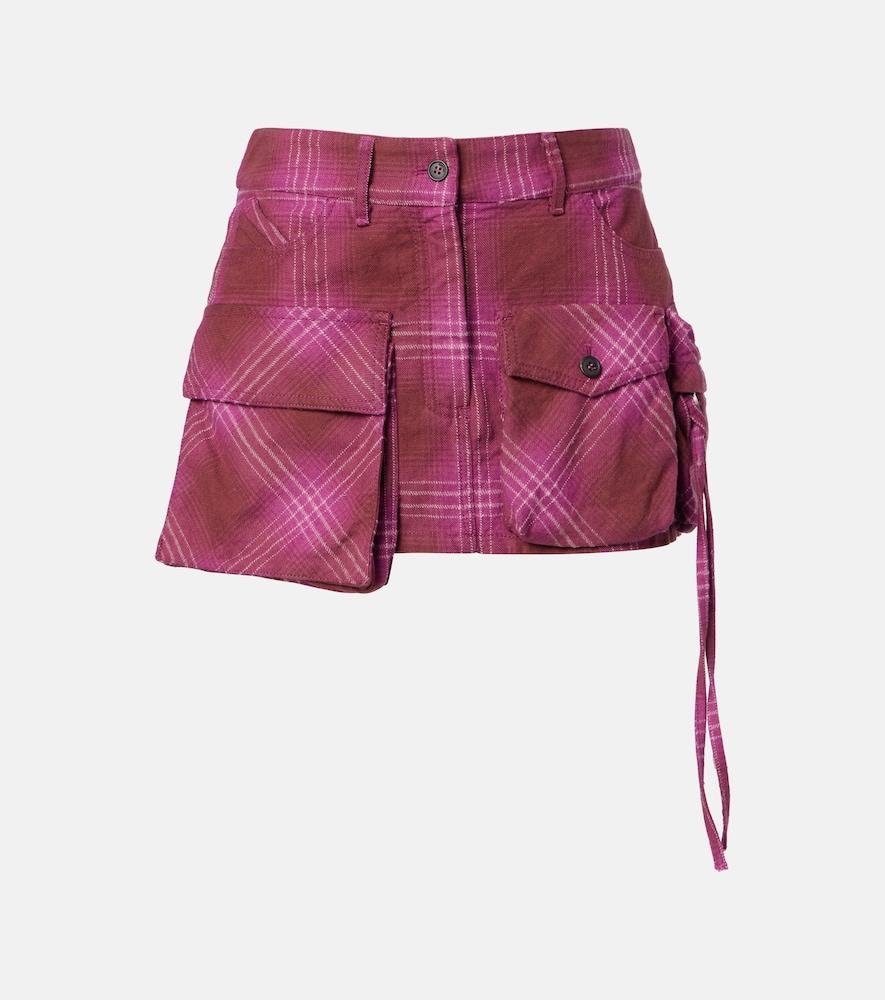 the attico fay cotton and wool-blend miniskirt