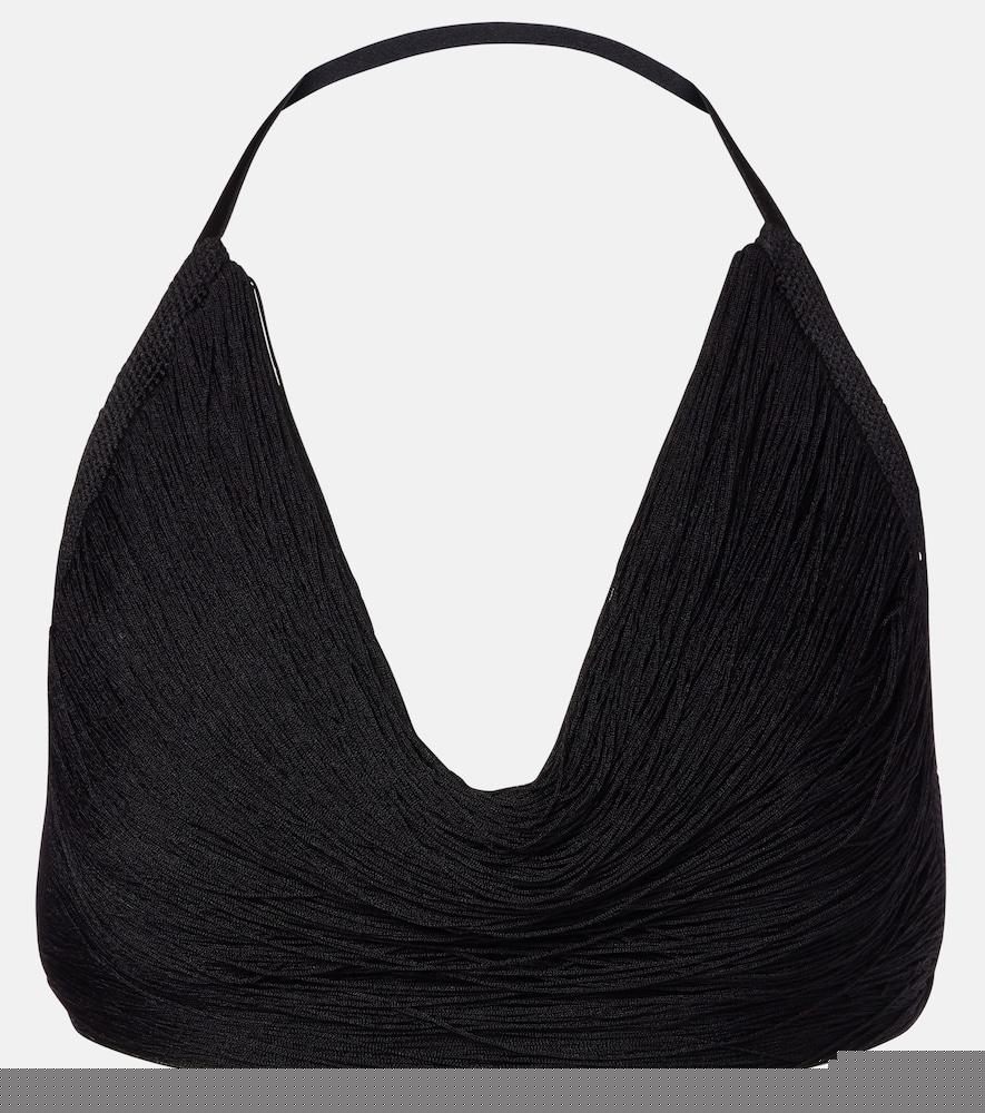 the attico fringed halterneck bralette