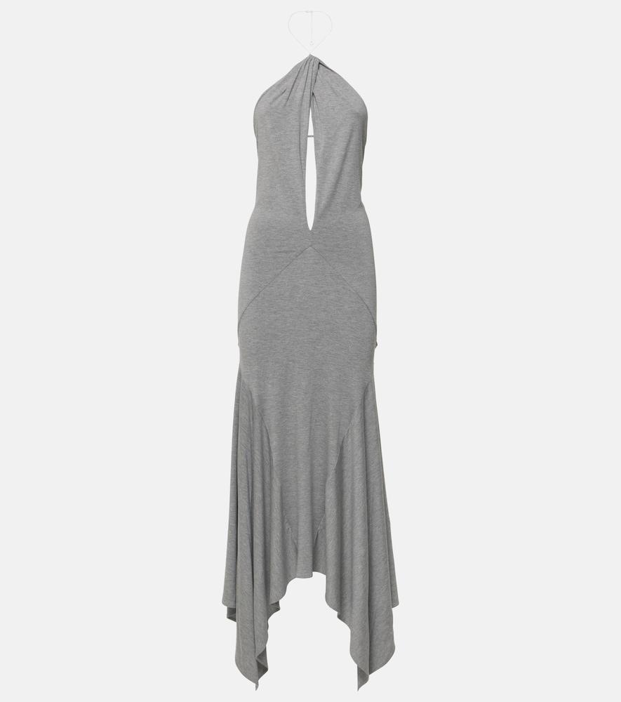 the attico halterneck maxi dress