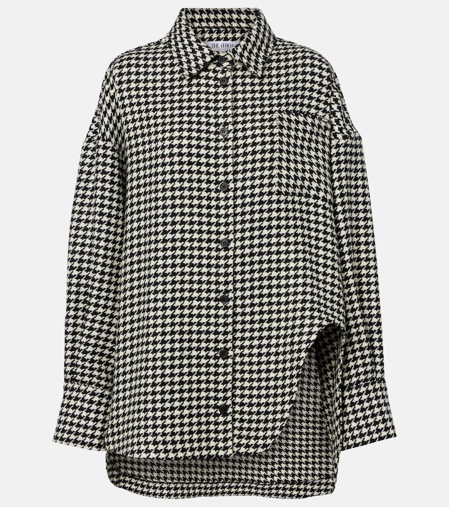 the attico houndstooth virgin wool shirt