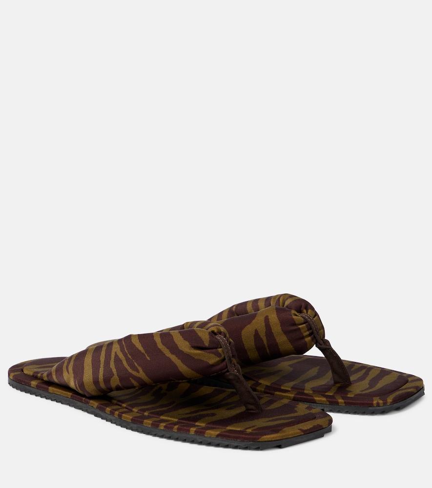 the attico indie zebra-print thong sandals
