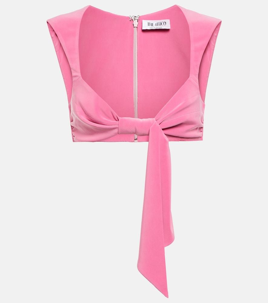 the attico jersey crop top