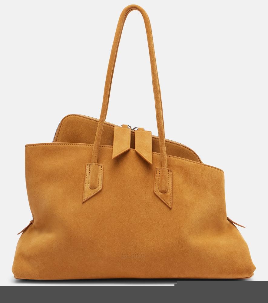 the attico la passeggiata medium suede tote bag