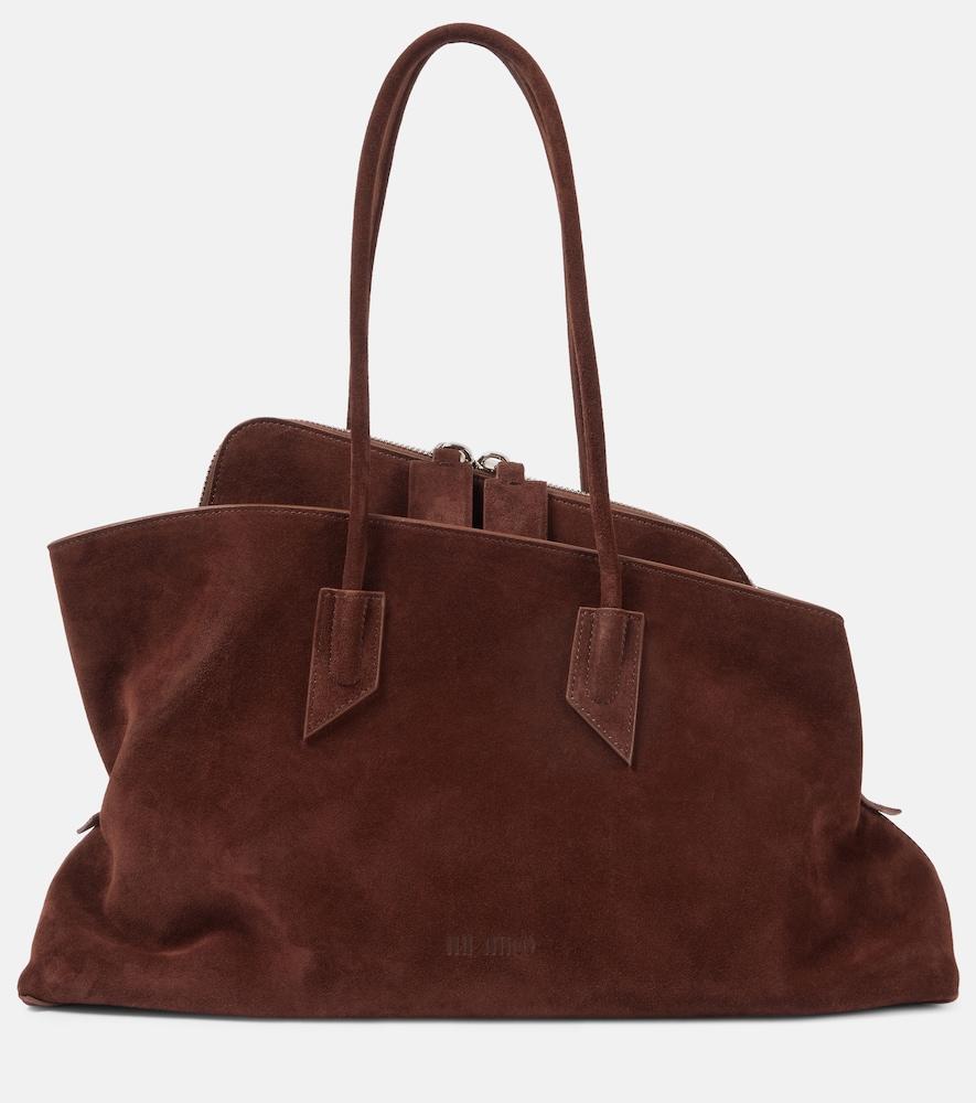 the attico la passeggiata medium suede tote bag