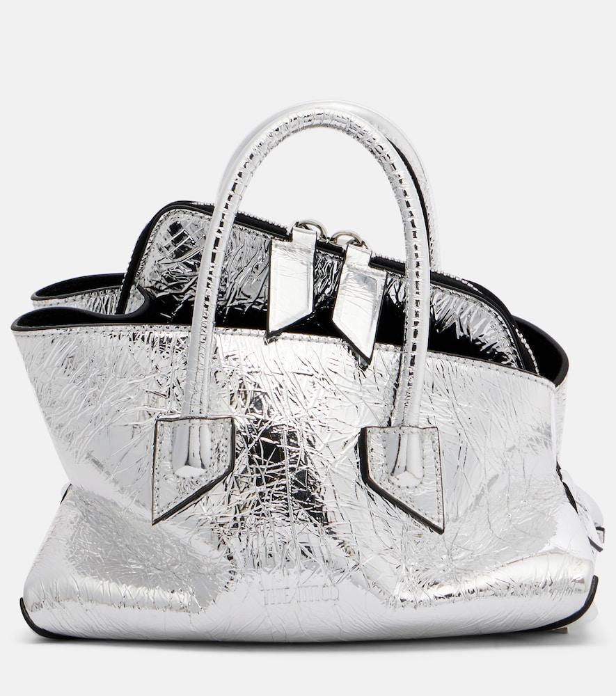 the attico la passeggiata mini leather top-handle bag