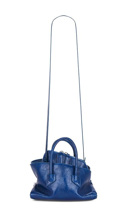 the attico la passeggiata mini top handle bag in blue.