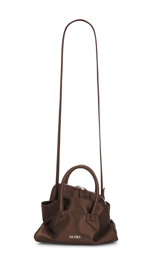 the attico la passeggiata mini top handle bag in brown.