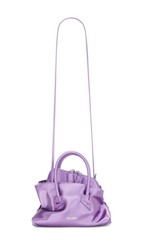 the attico la passeggiata mini top handle bag in purple.