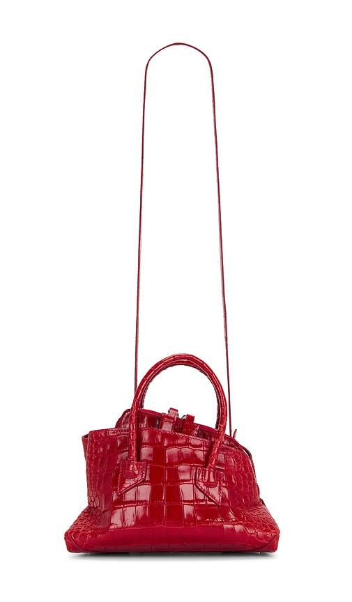 the attico la passeggiata mini top handle bag in red.