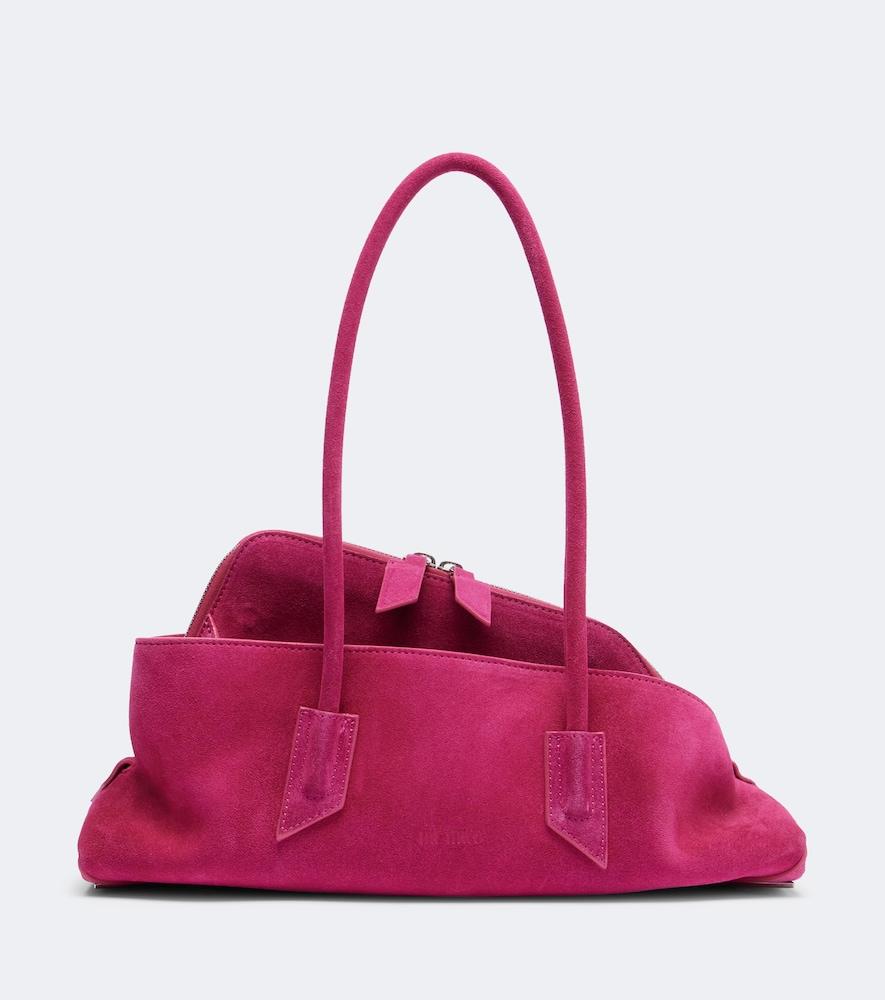 the attico la passeggiata small suede tote bag