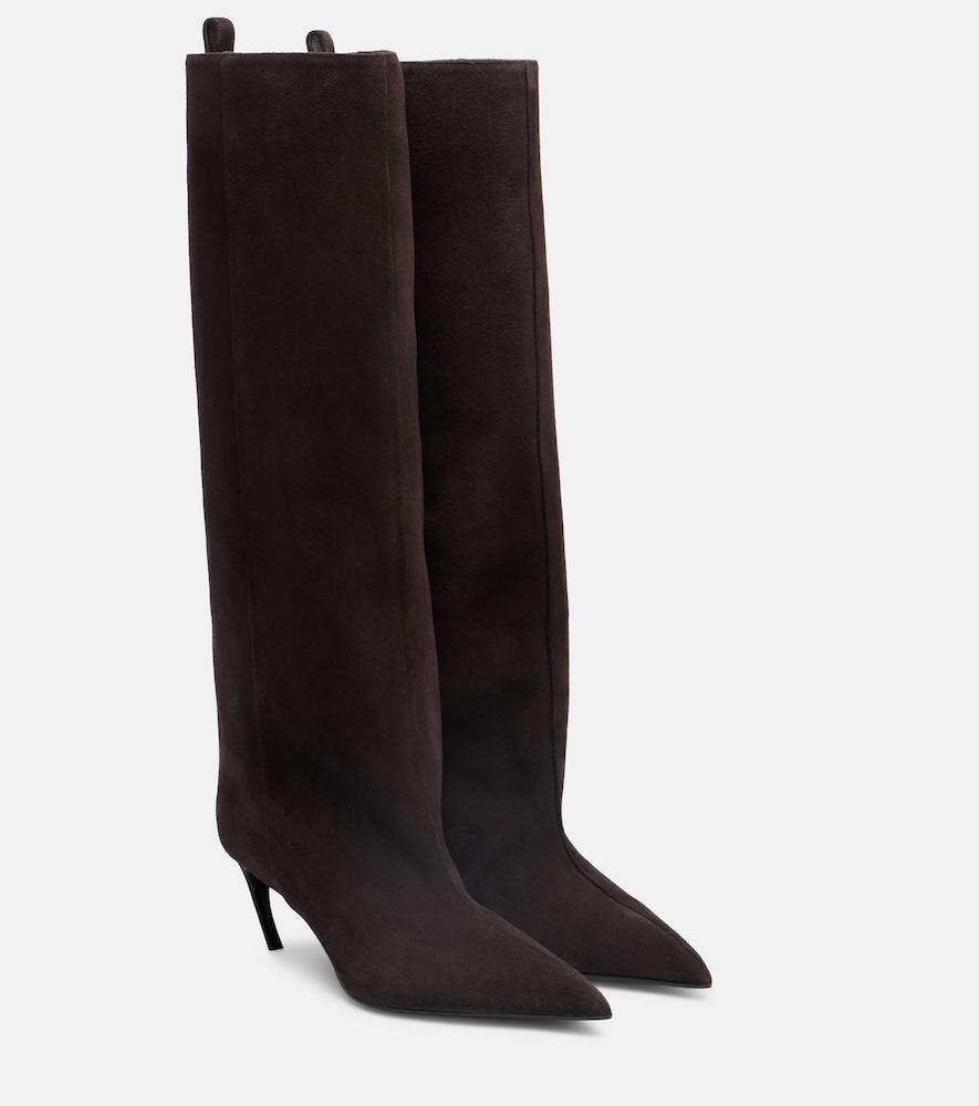 the attico lea 65 suede knee-high boots