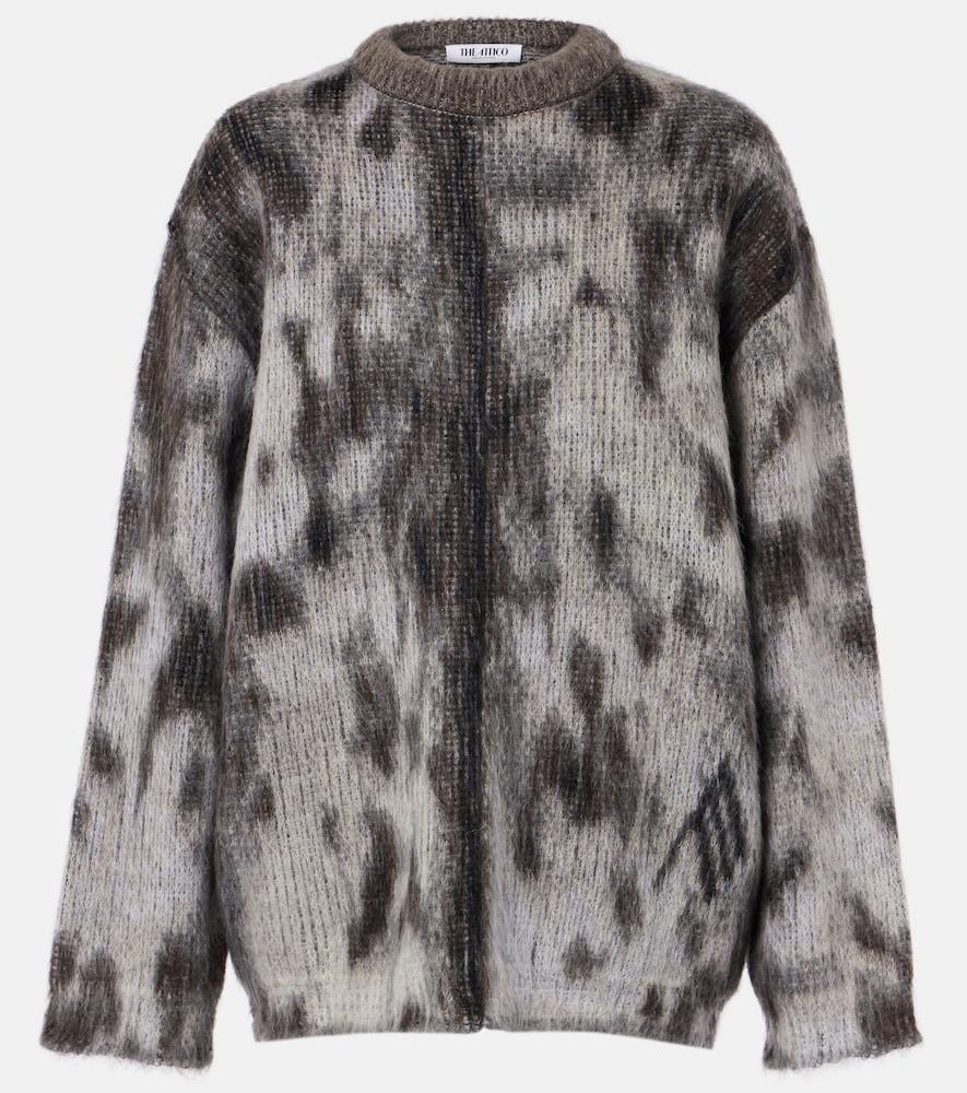 the attico leopard-print jacquard sweater