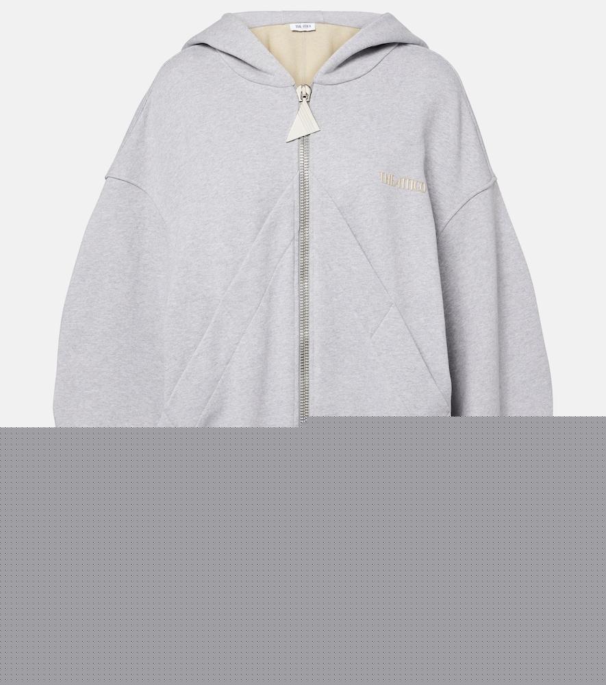 the attico logo cotton fleece hoodie
