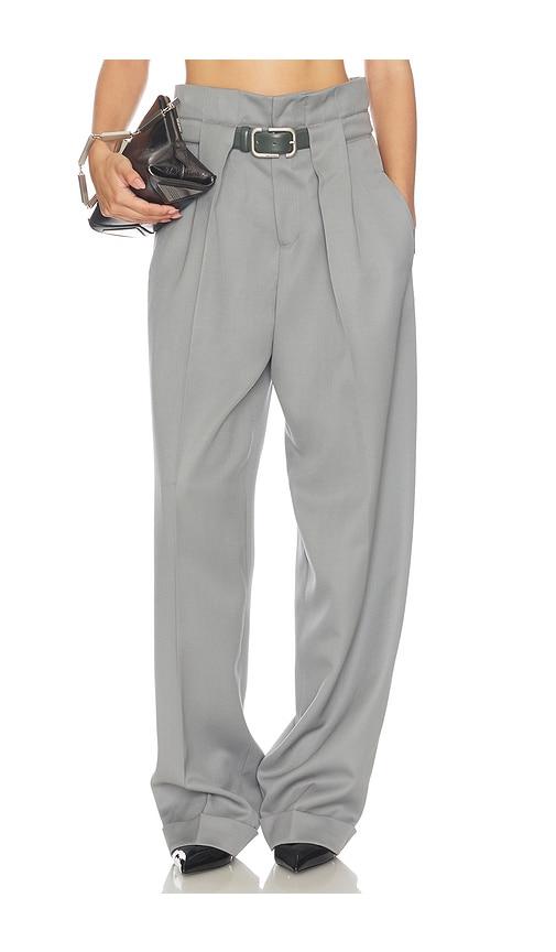 the attico long belted pant in grey. - size 38 (also in 40)