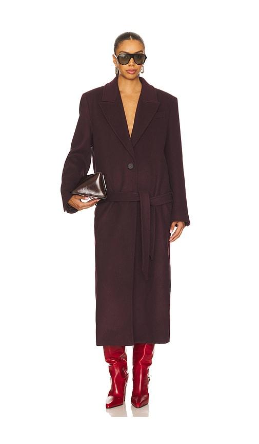 the attico long coat in burgundy. - size 40 (also in 42)