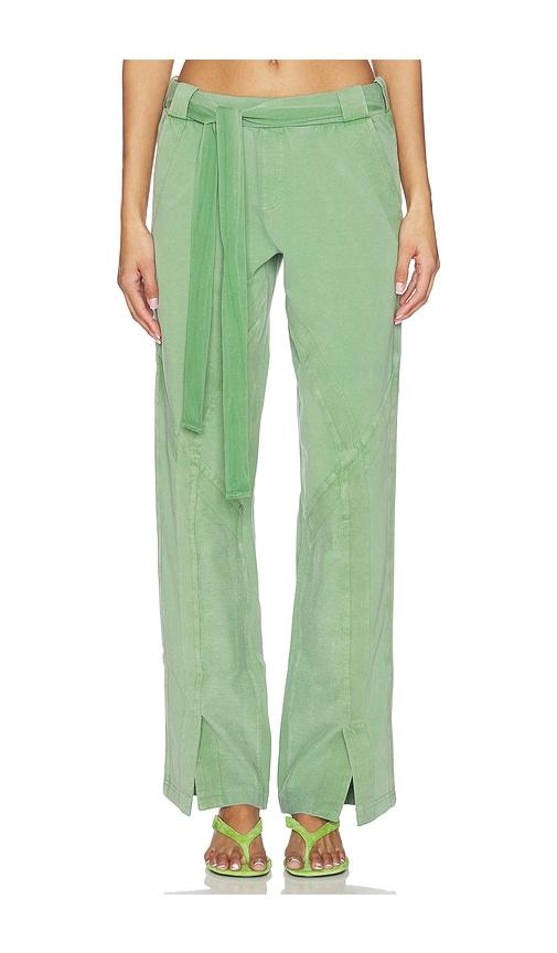 the attico long sweatpant in green. - size 36 (also in 38, 40, 42)